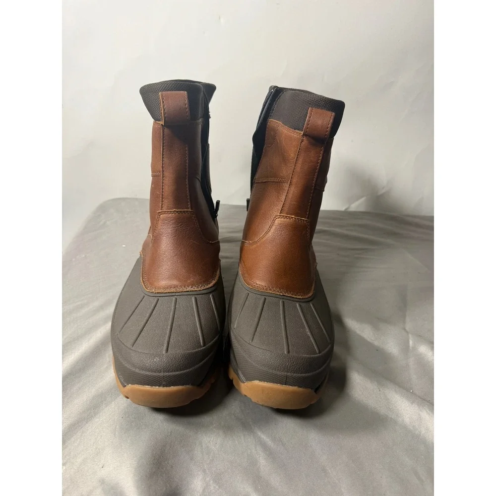 LL Bean Storm Chaser Boots Mens 14 Brown Leather Waterproof TEK2.5 Zip Winter